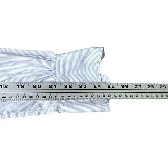 Isabel Marant Shirt Women’s 34 Blue Striped Cotton Long Sleeve Button-Up US 2 - Picture 9 of 11